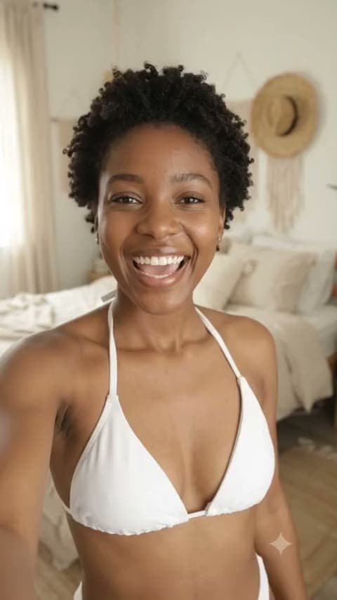 Customer video demo of bikini set — shoppable UGC video widget